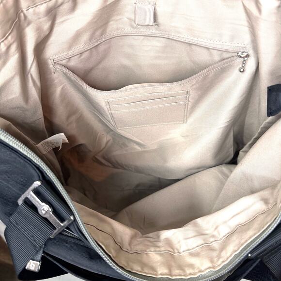 BAGGALLINI Tote Bag Black Laptop Case Travel Carry On Nylon Shoulder Bag - Picture 9 of 14